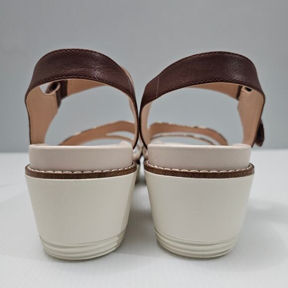 Cole Haan OG Peyton Sandal Womens 10 Flatform Pecan Snake Print Leather Wedge - Picture 10 of 15